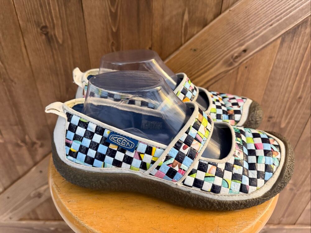 KEEN Women’s Size 8.5 Mary Jane Shoes Multicolor Woven Slip On Casual